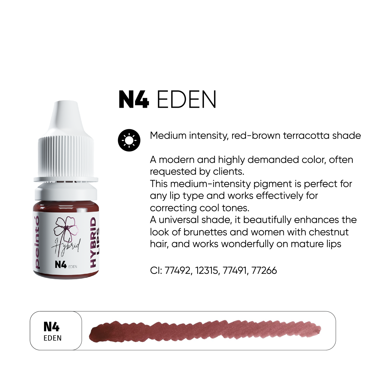 PEINTO ტუჩის პიგმენტები N4 Eden
